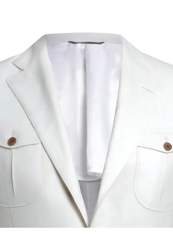 White Linen Safari Suit | Italian Summer | DELETTO in Milano