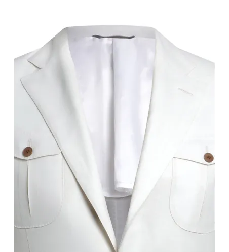 White Linen Safari Suit | Italian Summer | DELETTO in Milano