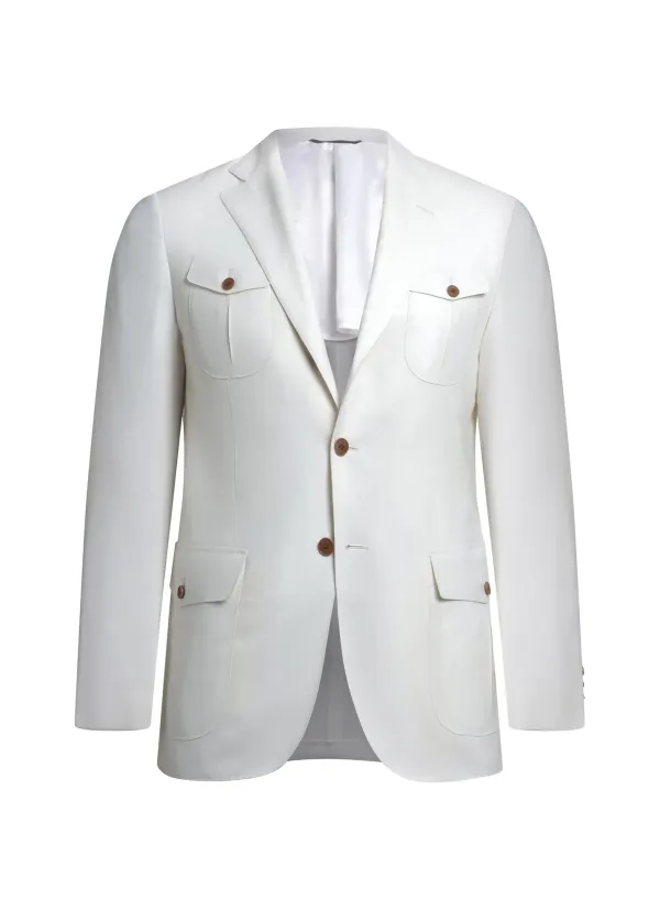 White Linen Safari Suit | Italian Summer | DELETTO in Milano
