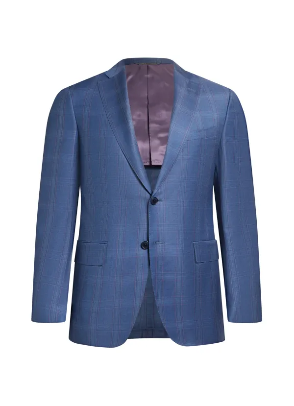 Navy Blue Wool Silk Suit | Italian Business | DELETTO in Milano