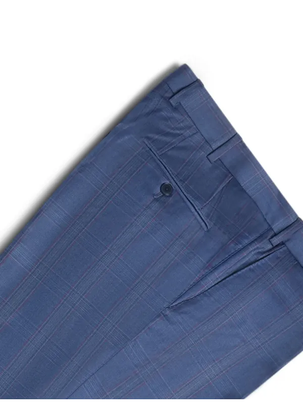 Navy Blue Wool Silk Suit | Italian Business | DELETTO in Milano