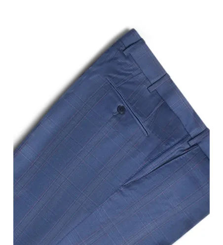 Navy Blue Wool Silk Suit | Italian Business | DELETTO in Milano