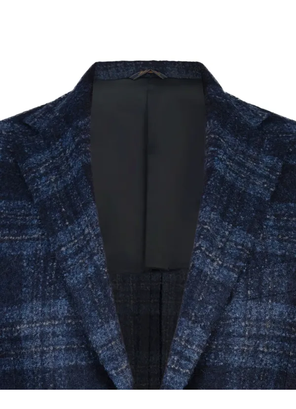 Maggiore Hand-Sewn Sport Jacket - Dark Blue Alpaca Blend