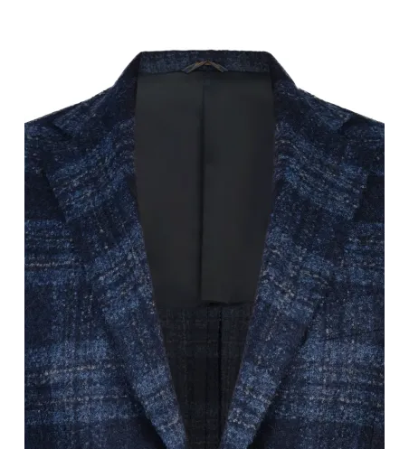 Maggiore Hand-Sewn Sport Jacket - Dark Blue Alpaca Blend