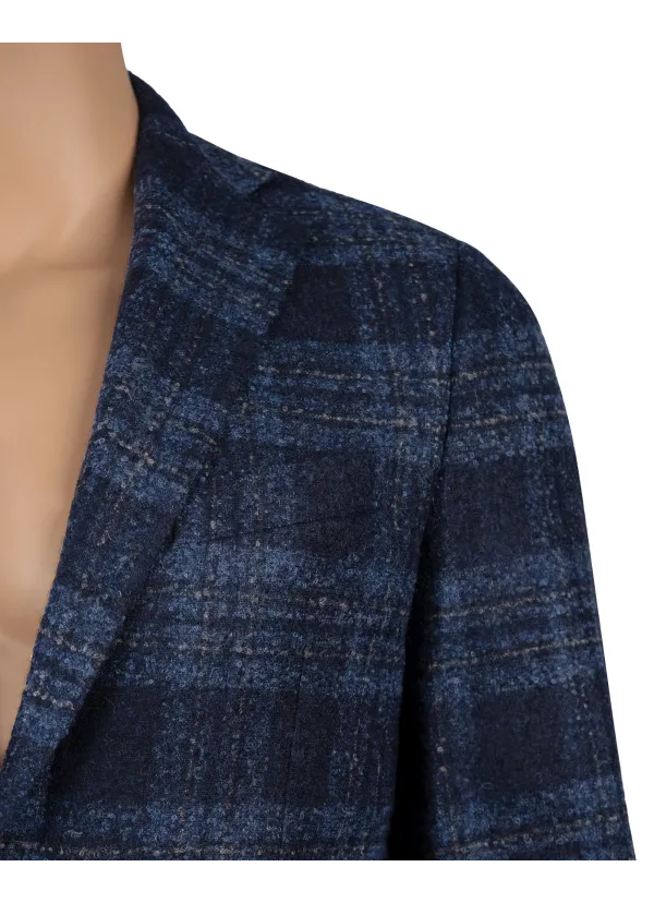 Maggiore Hand-Sewn Sport Jacket - Dark Blue Alpaca Blend