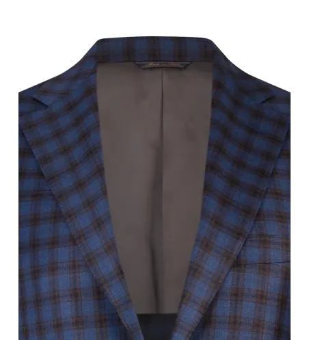 Blue-Gray Italian Sport Jacket | Super 150s Wool | Hand-Sewn DELETTO in Milano