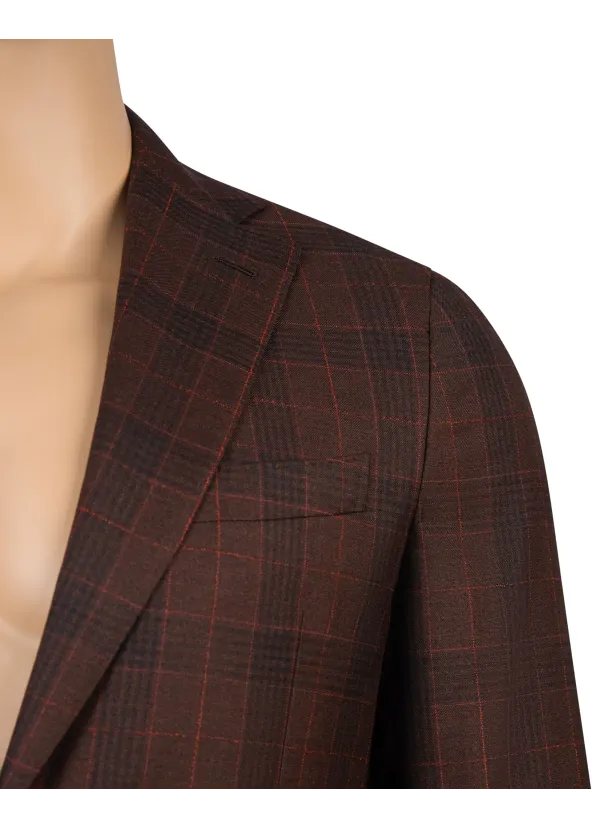 Burgundy Italian Sport Jacket | Hand-Sewn Wool | DELETTO in Milano