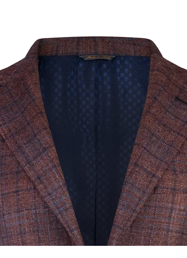 Wine Blue Italian Sport Jacket | Wool Silk Cashmere | DELETTO in Milano