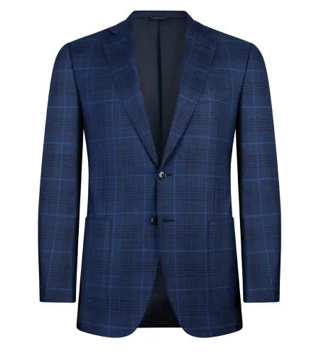 Maggiore Hand-Sewn Suit - Blue Box Pattern
