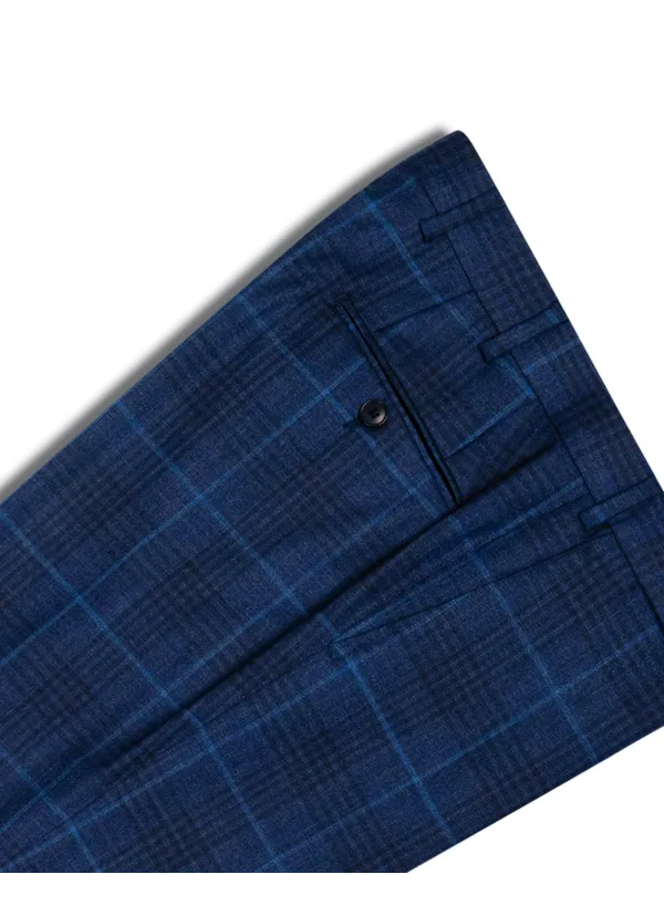 Maggiore Hand-Sewn Suit - Blue Box Pattern