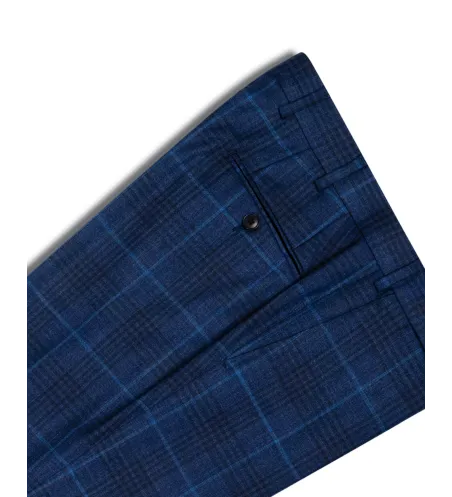 Maggiore Hand-Sewn Suit - Blue Box Pattern