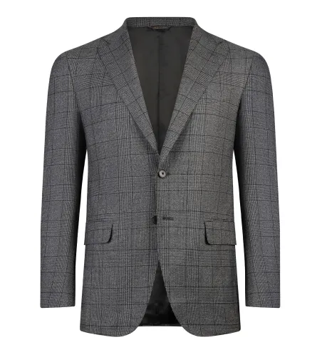 Gray Box Pattern Italian Suit | Handcrafted | DELETTO in Milano