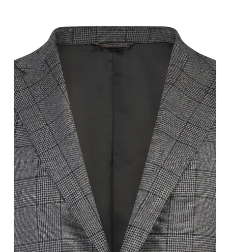 Maggiore Hand-Sewn Suit - Gray Black Box Pattern