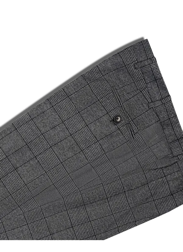 Maggiore Hand-Sewn Suit - Gray Black Box Pattern