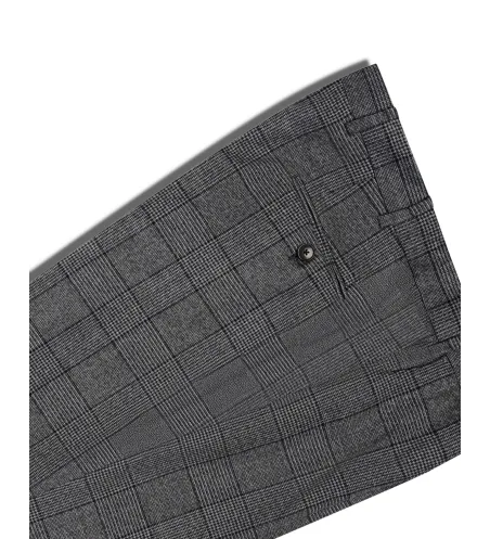 Maggiore Hand-Sewn Suit - Gray Black Box Pattern