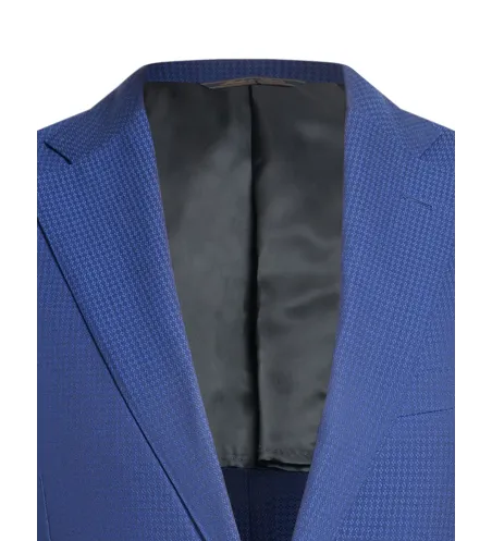 Royal Blue Wool and Cashmere Lipari Hand-Sewn Sport Jacket | Italian Single-Breasted Jacket