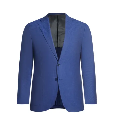 Royal Blue Wool and Cashmere Lipari Hand-Sewn Sport Jacket | Italian Single-Breasted Jacket